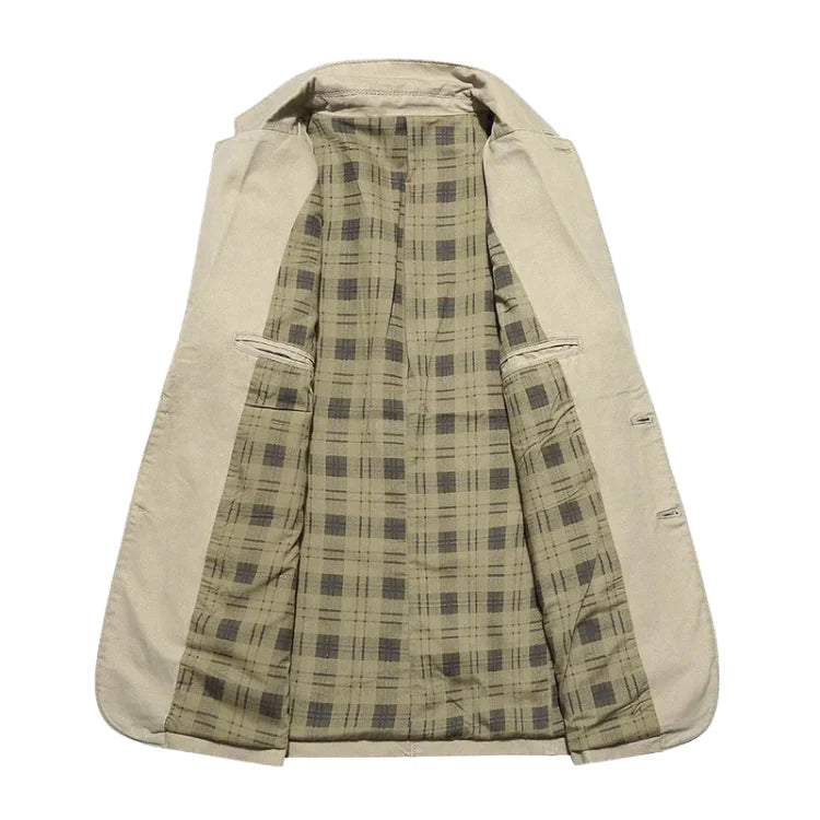 Blazer masculino Monterali MT032 em algodão premium, com caimento estruturado e detalhes elegantes. Ideal para ocasiões formais ou casuais refinadas.