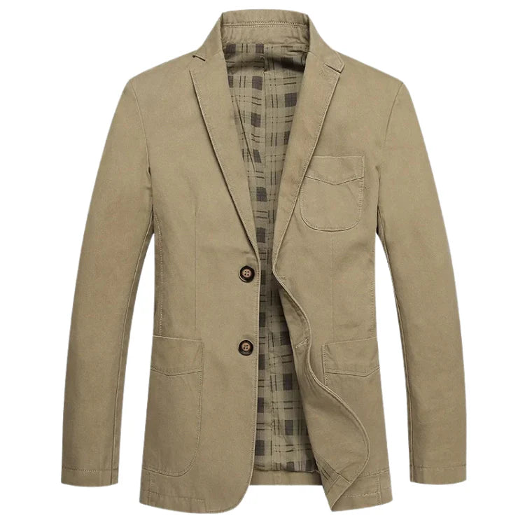 Blazer masculino Monterali MT032 em algodão premium, com caimento estruturado e detalhes elegantes. Ideal para ocasiões formais ou casuais refinadas.