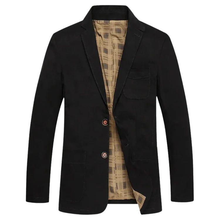 Blazer masculino Monterali MT032 em algodão premium, com caimento estruturado e detalhes elegantes. Ideal para ocasiões formais ou casuais refinadas.