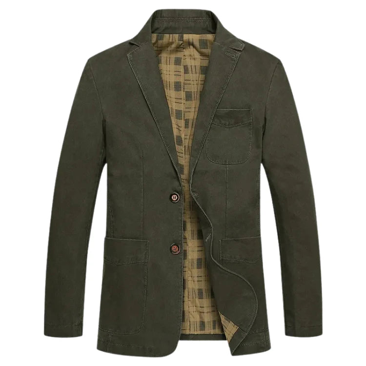 Blazer masculino Monterali MT032 em algodão premium, com caimento estruturado e detalhes elegantes. Ideal para ocasiões formais ou casuais refinadas.