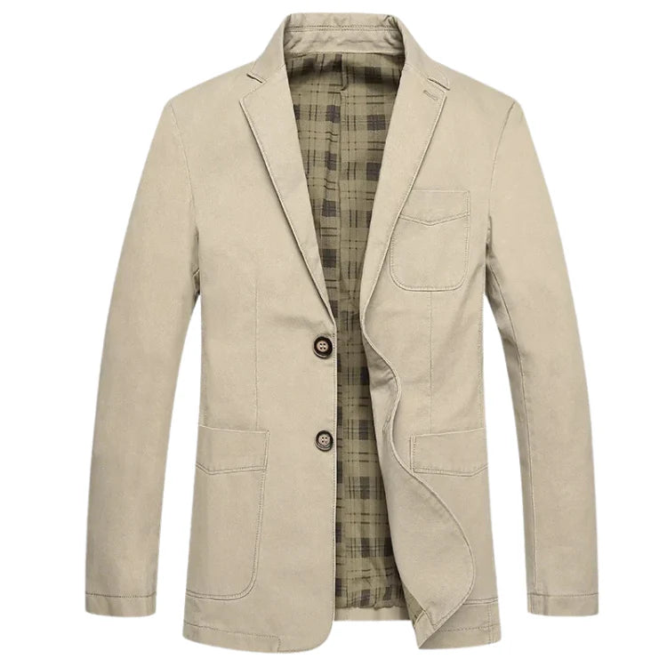 Blazer masculino Monterali MT032 em algodão premium, com caimento estruturado e detalhes elegantes. Ideal para ocasiões formais ou casuais refinadas.

