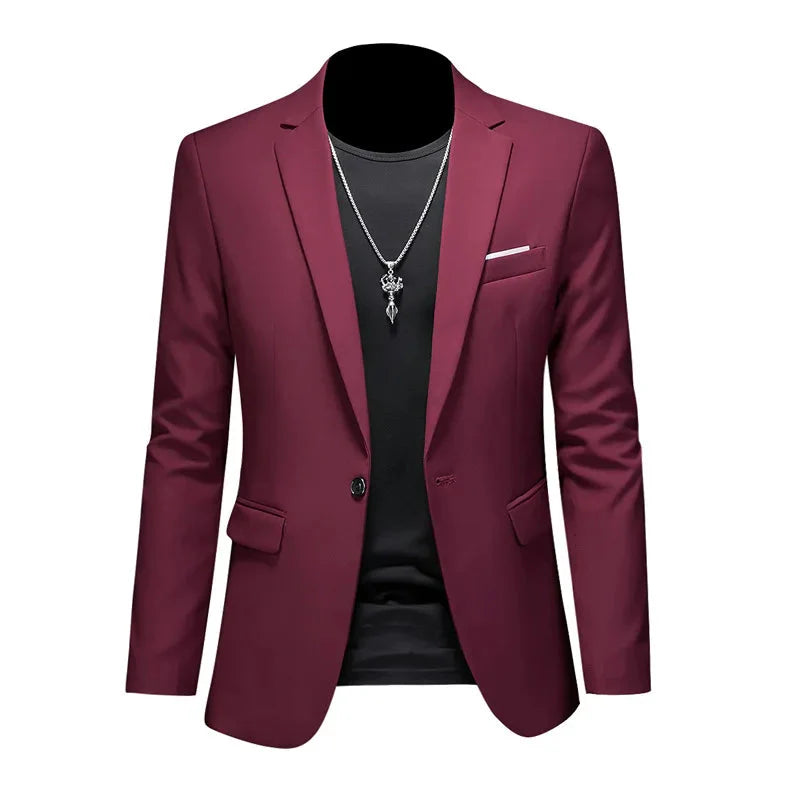 Blazer masculino Monterali MT194 com corte ajustado, tecido premium e detalhes sofisticados. Elegância para jantares, reuniões e eventos sociais.


